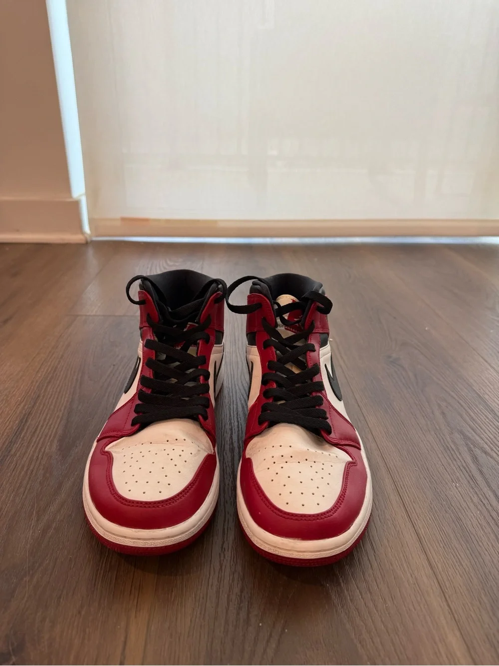 Nike Mid-Top Sneakers in Red, White & Black